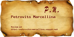 Petrovits Marcellina névjegykártya